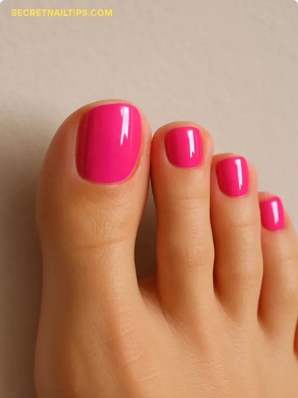 Electric Pink pedicure