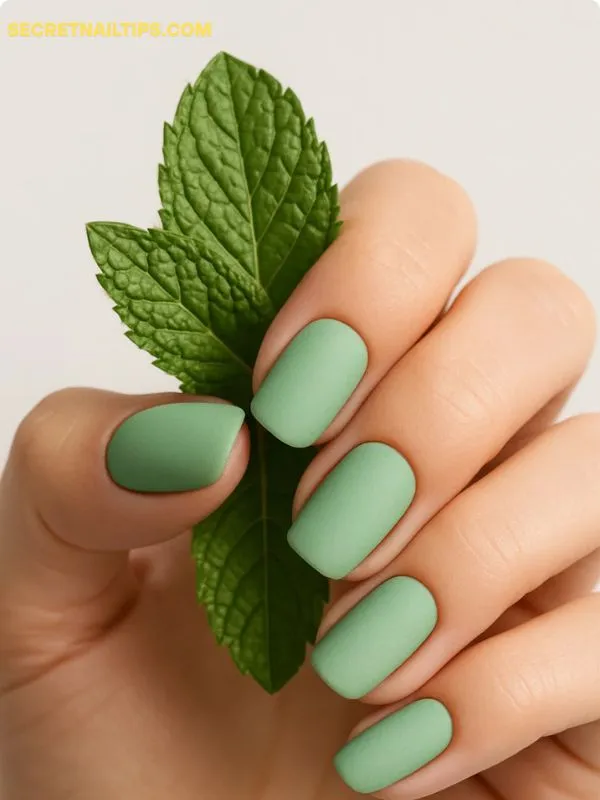 Mint Green nails