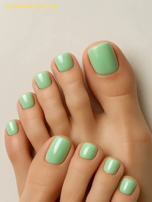 Mint Green pedicure